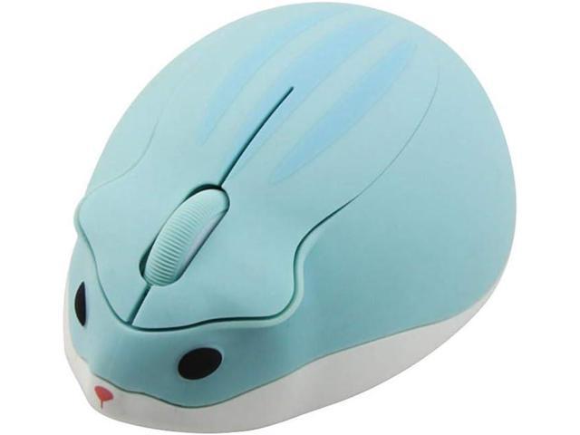 Cute Hamster Mouse, Wireless Mouse 2.4 Ghz 1200 DPI Less Noise Cartoon Animal Shape Portable Optical Mice with USB Receiver for Notebook Windows.