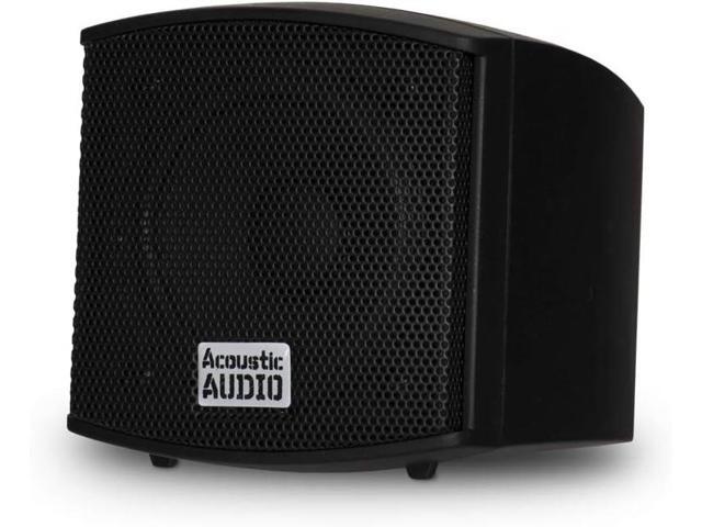 Acoustic Audio AA321B Mountable Indoor Speakers 400 Watts Black Bookshelf Pair