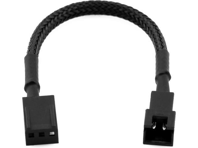 CRJ Mini XH-2.5mm 2-Pin Male Fan to Standard 3-Pin PC Fan Adapter Cable 2-Pack