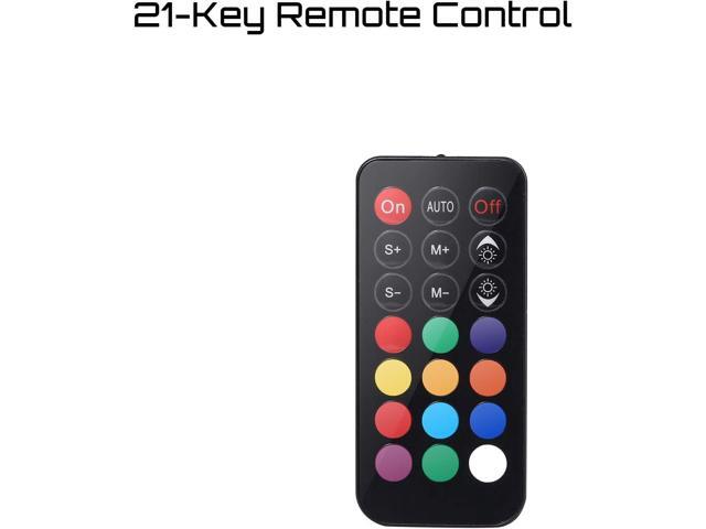 upHere 10-Port 6PIN SATA RGB Hub with 21-Key Remote Control/Splitter for 6-Pin Case Fans in Black-MBX10
