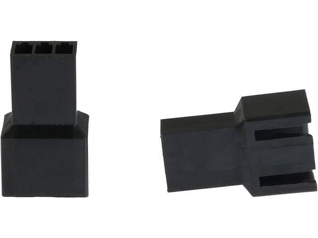 5PCS Male 3-Pin PC Fan Connector Kit (5PCS 3 Pin 3Pin Fan Male PWM Power Shell Connector Housing + 15PCS Terminal Crimp Pins)
