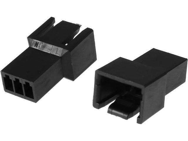 5PCS Male 3-Pin PC Fan Connector Kit (5PCS 3 Pin 3Pin Fan Male PWM Power Shell Connector Housing + 15PCS Terminal Crimp Pins)