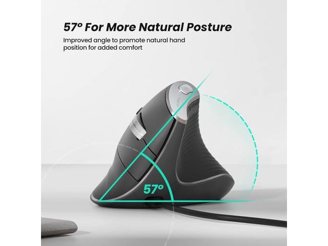 Nulea M504 Wired Vertical Mouse, USB Ergonomic Optical Mouse with 4 Adjustable DPI, 11 RGB Backlight Modes, Compatible for Laptop, PC, Desktop,...