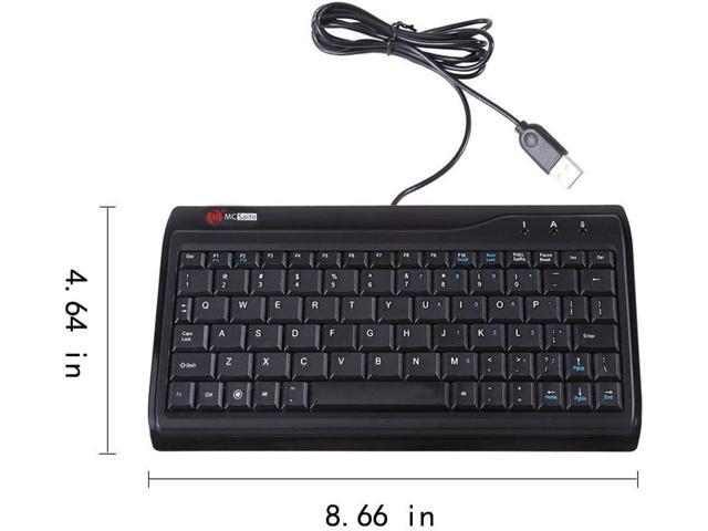 Super Mini Wired Keyboard, MCSaite Full Size 78 Keys Keypad Small Portable Fit with Professional or Industrial Use for Computer Laptop Mac Notebook