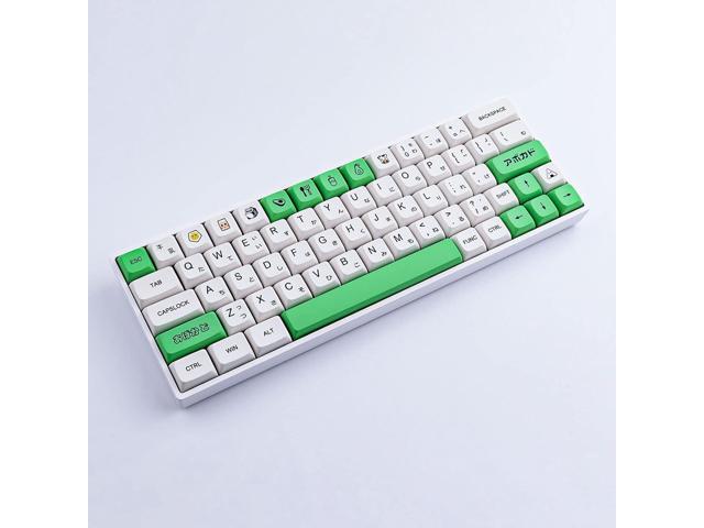 Hyekit PBT Keycaps 137 Keys Avocado Milk XDA Profile Key caps Dye-Sublimation Japanese Keycap Set Cute Keycaps Cherry MX Switches Mechanical Keyboards