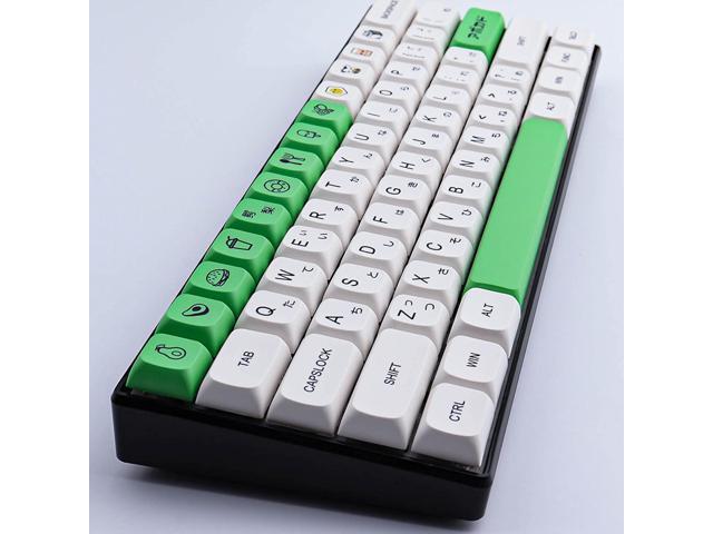 Hyekit PBT Keycaps 137 Keys Avocado Milk XDA Profile Key caps Dye-Sublimation Japanese Keycap Set Cute Keycaps Cherry MX Switches Mechanical Keyboards