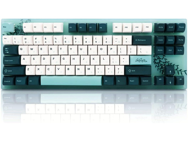 Womier K87 TKL Mechanical Keyboard, Hot Swappable Wired Keyboard, 87 Keys Custom Gaming Keyboard, 75% RGB Keyboard with Botanical Keycaps for PC...