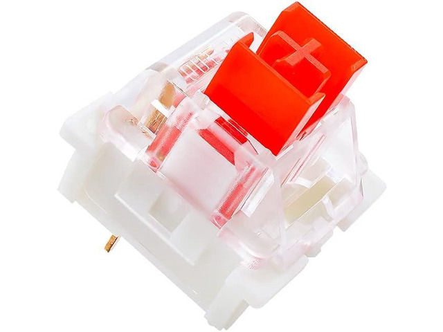 outemu Red Switches 65-Pack, 3 Pin Key Switches - Cherry MX Equivalent DIY Replaceable Switches for Mechanical Keyboard 45gf Linear/RGB/Dustproof