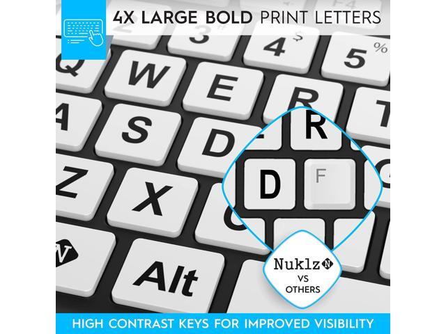 Magnus 325 Wireless Large Print Full Size Computer Keyboard High Contrast Black & White Keys Soft Buttons Ideal for Visually Impaired,...