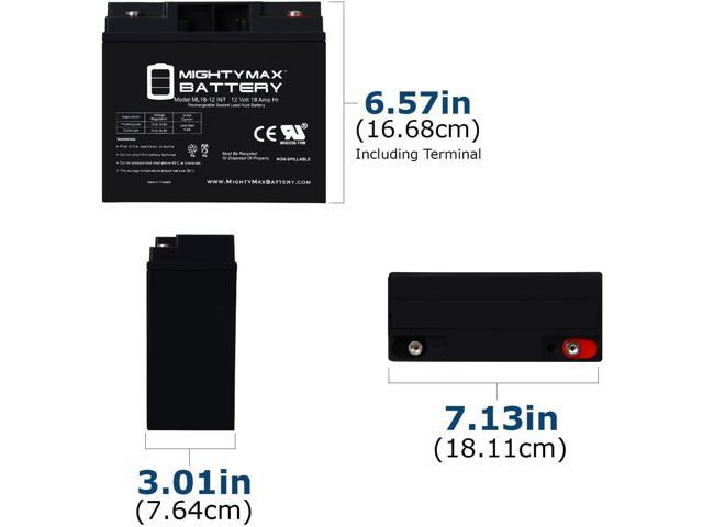 Mighty Max Battery 12V 18AH SLA Internal Thread Replacement Battery for ES1230