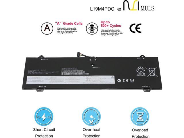 L19C4PDC L19L4PDC L19M4PDC Laptop Battery Replacement for Lenovo Ideapad Yoga 7-14ITL5 7-15ITL5 82BJ Yoga 7i (15 inch) 2 in 1 Series 5B10Z26482...