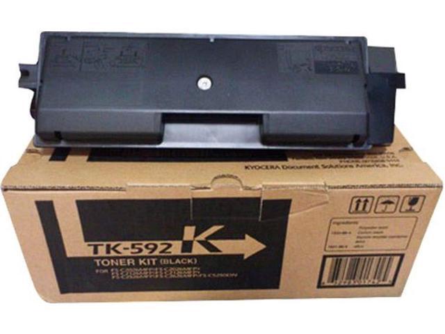 Kyocera TK-592K 1T02KV0US0 C5250DN C2026MFP C2126MFP Toner Cartridge Kit (Black) in Retail Packaging