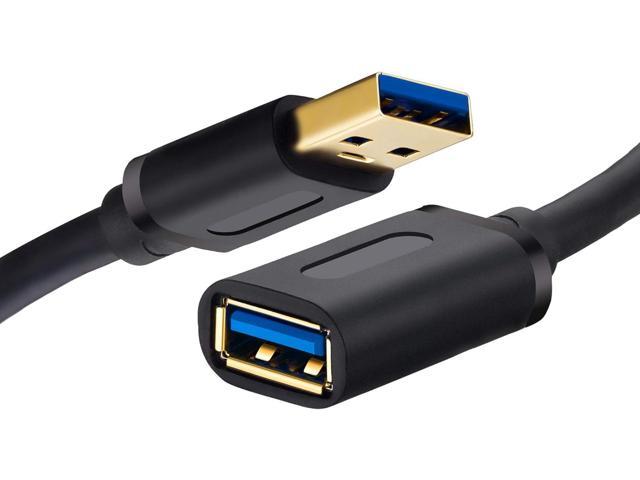 USB 3.0 Extension Cable 15Ft, Tan QY USB 3.0 High Speed Extender Cord Type A Male to A Female for Playstation, Xbox, USB Flash Drive, Hard Drive.