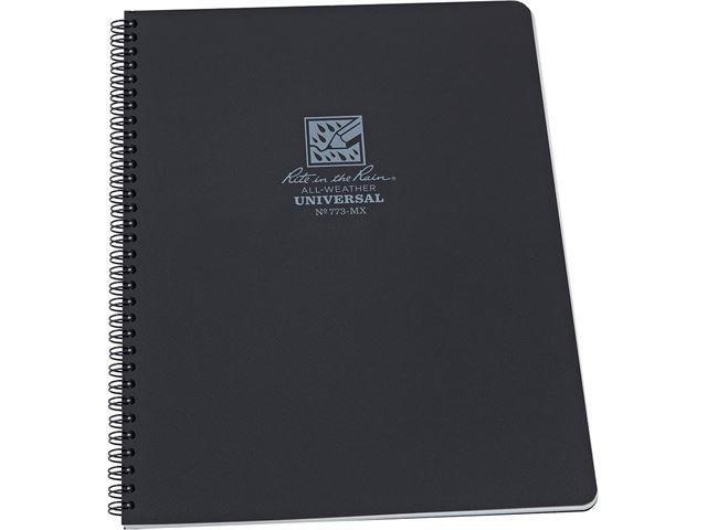 Maxi Notebook,42 Sheets,Black Cover RITE IN THE RAIN 773-MX