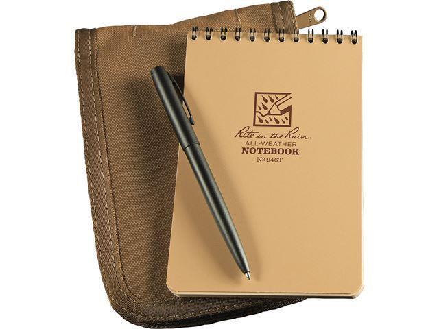 Notebook Kit,4in x 6in Sheet,Tan Cover RITE IN THE RAIN 946T-KIT