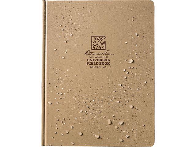 Maxi Book,80 Sheets,Tan Cover,32lb RITE IN THE RAIN 970TF-MX