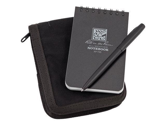Notebook Kit,3in x 5in Sheet,Black Cover RITE IN THE RAIN 735B-KIT