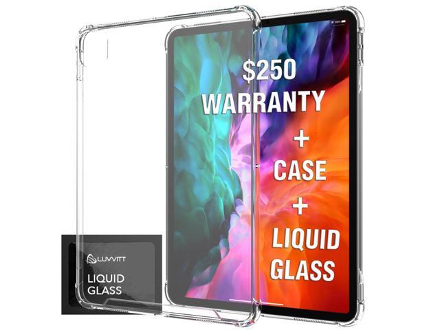 iPad Pro 12.9 2020 Case with $250 Warranty - Luvvitt Clear View Case and Liquid Glass Screen Protector