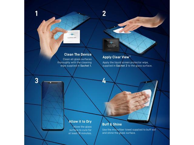 clearview liquid glass screen protector for all smartphones tablets and watches