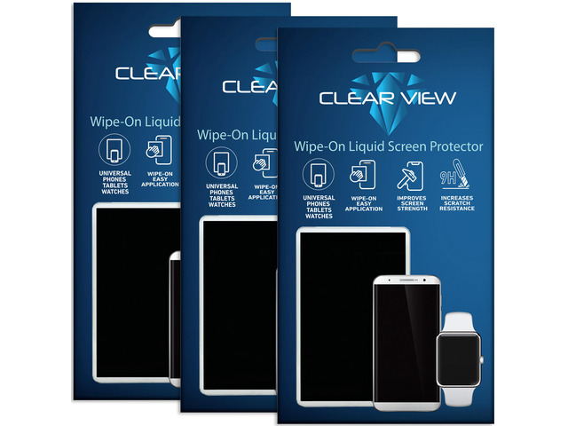 3 pack clearview liquid glass screen protector for all smartphones tablets and watches