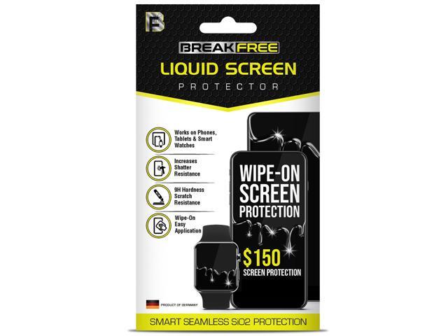 break free liquid glass screen protector with $150 coverage wipe on scratch and shatter resistant nano protection for all phones tablets and...