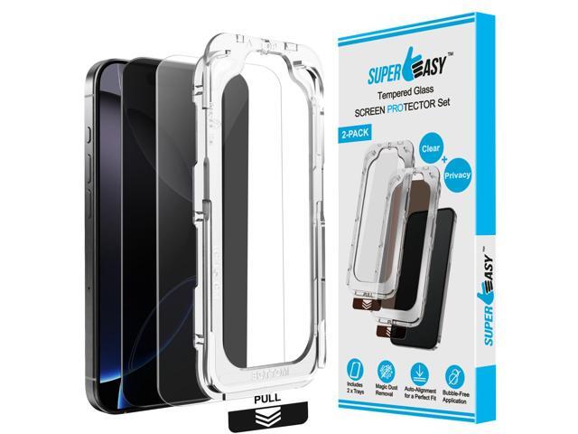 SUPER EASY 2-Pack Tempered Glass Screen Protector for iPhone 16