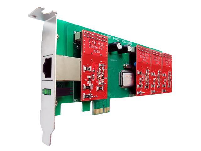 Asterisk Card FXO Card with 2U Low Profile,with 4 FXO Modules,PCIe Analog Telephone Board compatible with...