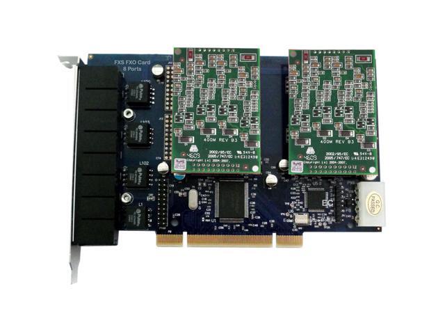 TDM800P 8 FXS Port Card,Asterisk Dahdi PCI Card TDM800 Supports Asterisk Dahdi Issabel,Free PBX for Telephone Phone System FreePBX Solution PCI...