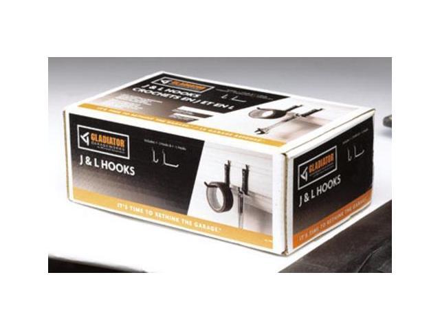 Gladiator GAWAJL8PPH Small J & L Hooks, 4 L, 10 Lb Capacity, Steel