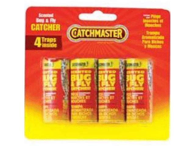 CATCHMASTER 9144M4 Scented Fly Ribbon Paper Trap, Indoor/Outdoor,1-1/2 in W x
