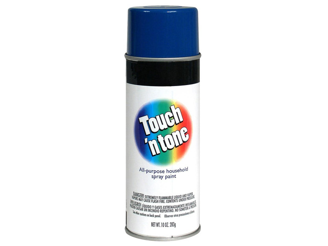 Rustoleum Touch 'N Tone Topcoat Spray Paint, 10 oz Aerosol Can, Royal Blue
