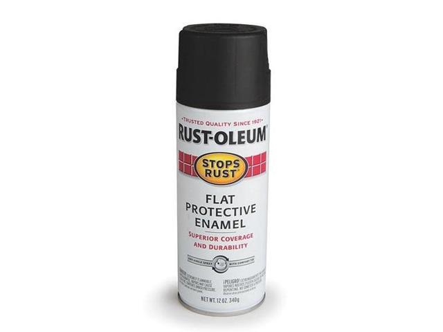 Rustoleum 7776830 Rust Preventive Protective Enamel Spray Paint, 12 oz Aerosol Can, Flat