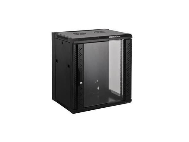 Intellinet 19' Wallmount Cabinet, 6U, 450 mm (17.7 in.) Depth, Flat Pack, Black