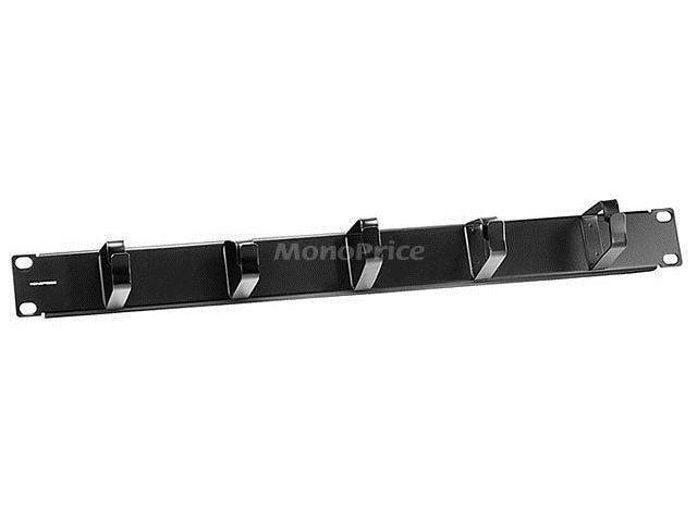 Monoprice 1U Premium Cable Management With 5 Metal D-Ring, 1.75in (H) X 19in (W)