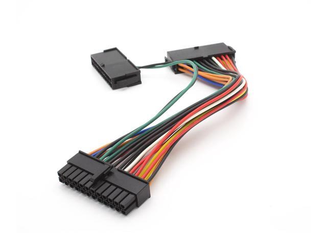 Gulfe Dual 24-Pin Mining Adapter Cable ATX Power Supply Connector Splitter Dual-PSU