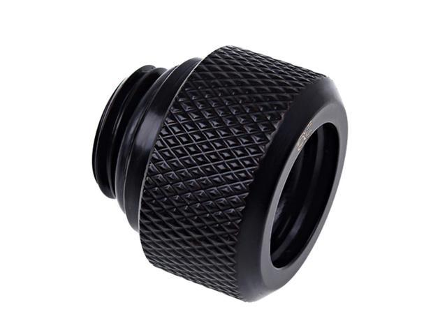 Alphacool Eiszapfen G1/4' HardTube Compression Fitting for Plexi (Acrylic) / Brass Hard Tubes, 13mm OD, Deep Black, 6-pack