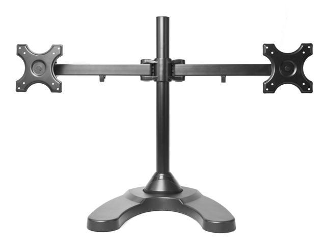 Dual LCD Monitor Stand Free Standing w/ Weighted Mount up to 24' monitors