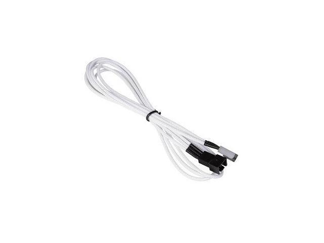 NZXT CBW-3F600 600mm 3-Pin to 3-Pin Fan Extension Cable Cord White Braided