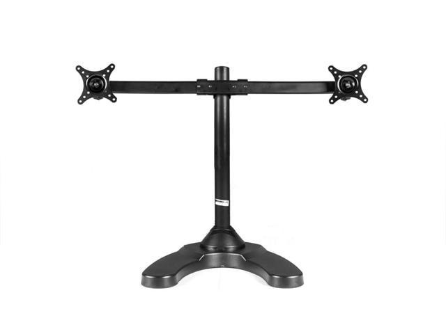 MonMount Curved Dual LCD Freestanding Monitor Stand Up to 27-Inch Screens, Black
