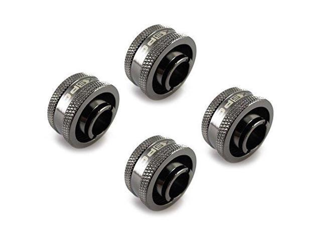 XSPC G1/4' to 1/2' ID, 3/4' OD Compression Fitting V2 for Soft Tubing, Black Chrome