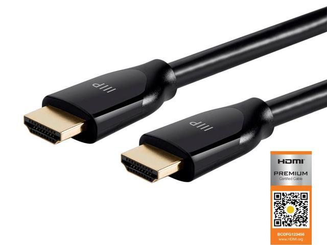 Monoprice Certified Premium High Speed HDMI Cable, 4K @ 60Hz, HDR, 18Gbps, 28AWG, YUV 4:4:4, 10ft, Black