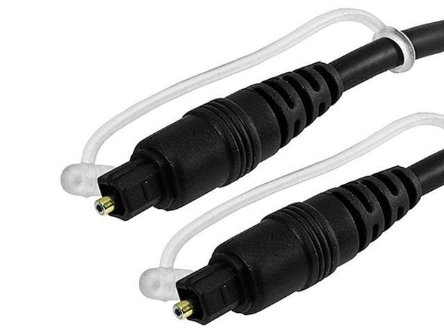 Monoprice Digital Optical Audio Cable - 1.5 Feet - Black S/PDIF (Toslink) 5.0-Meters Outside Diameter Gold Plated Ferrule, Molded Strain Relief