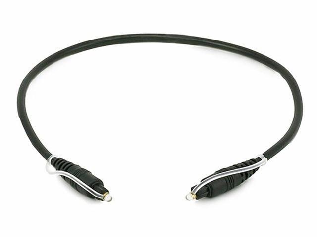 Monoprice Digital Optical Audio Cable - 1.5 Feet - Black S/PDIF (Toslink) 5.0-Meters Outside Diameter Gold Plated Ferrule, Molded Strain Relief