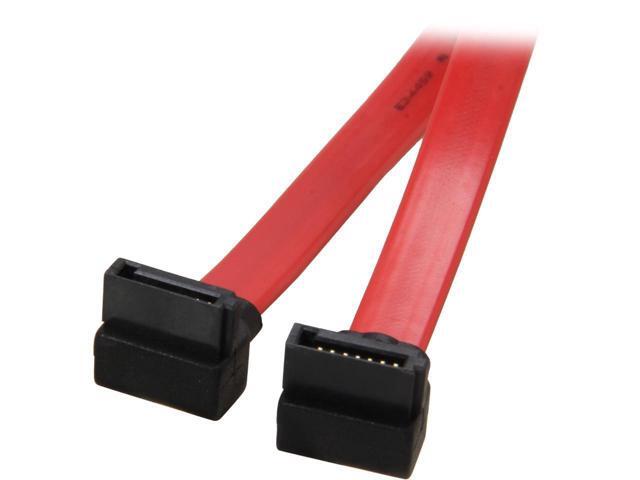 3ft foot SATA Serial ATA Cable Cord w/ Dual Right-Angle Connectors
