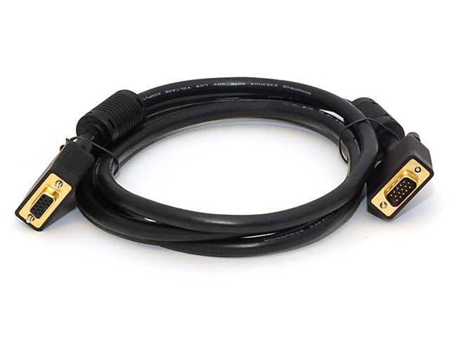 Monoprice 6ft VGA/SVGA Male-Female Extension Cable w/ Ferrite Cores