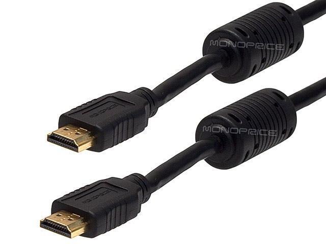 Monoprice High Speed HDMI Cable - 4 Feet - Black, 4K @ 24Hz, HDR, 18Gbps, YUV 4:4:4, 28AWG - Select Series