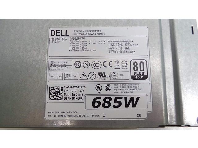 DELL 685W Power Supply for Precision T5810 Workstation PN: W4DTF K8CDY CYP9P KTMT8