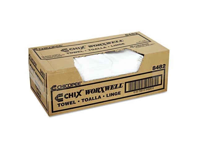 Chix Worxwell General Purpose Towels 17 x 17 White 100/Carton 8482