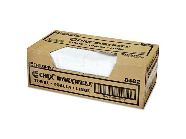 Chix Worxwell General Purpose Towels 17 x 17 White 100/Carton 8482