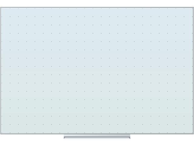 Floating Glass Ghost Grid Dry Erase Board, 36 x 24 Inches, White Frosted Surface, Frameless UBR2798U0001